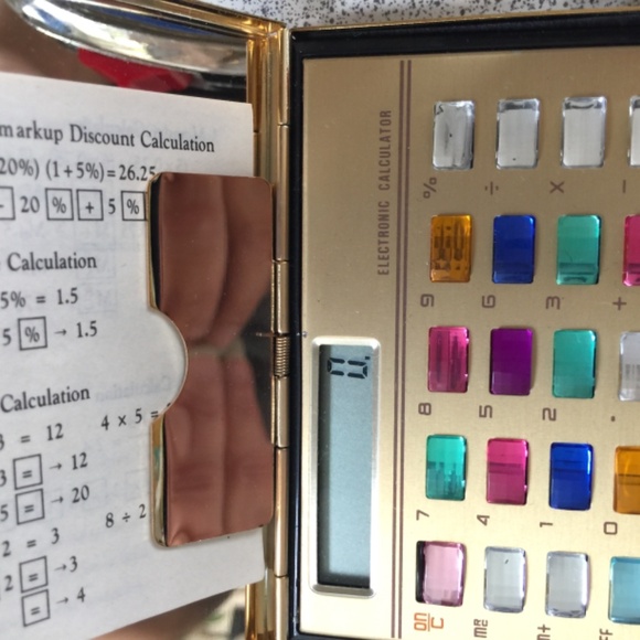 Gemstone pocket Electronic calculator/card holder - Picture 4 of 5